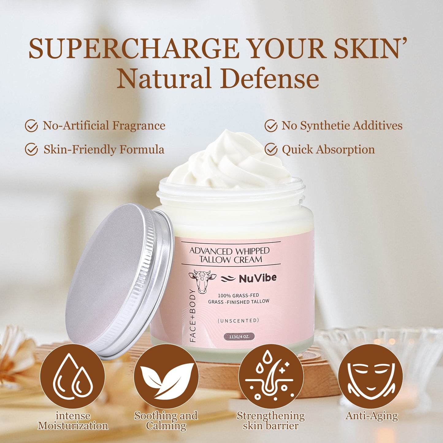 NuVibe ADVANCED Whipped Tallow Cream